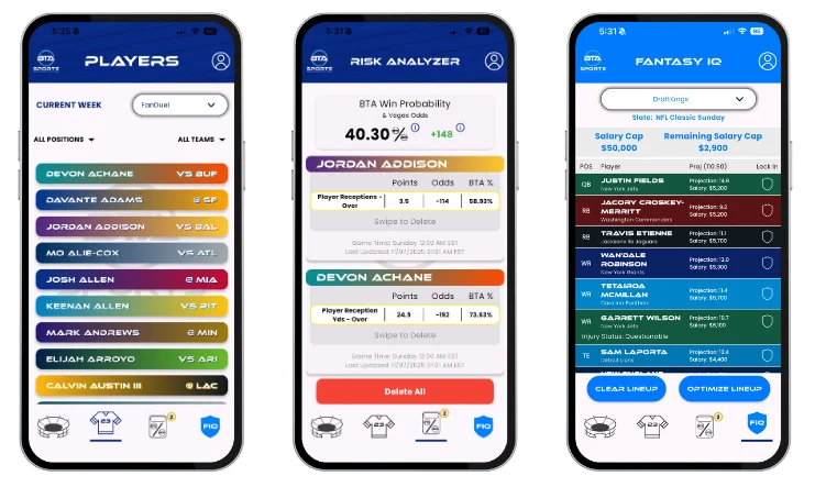 BTA Sports - App Preview, Players